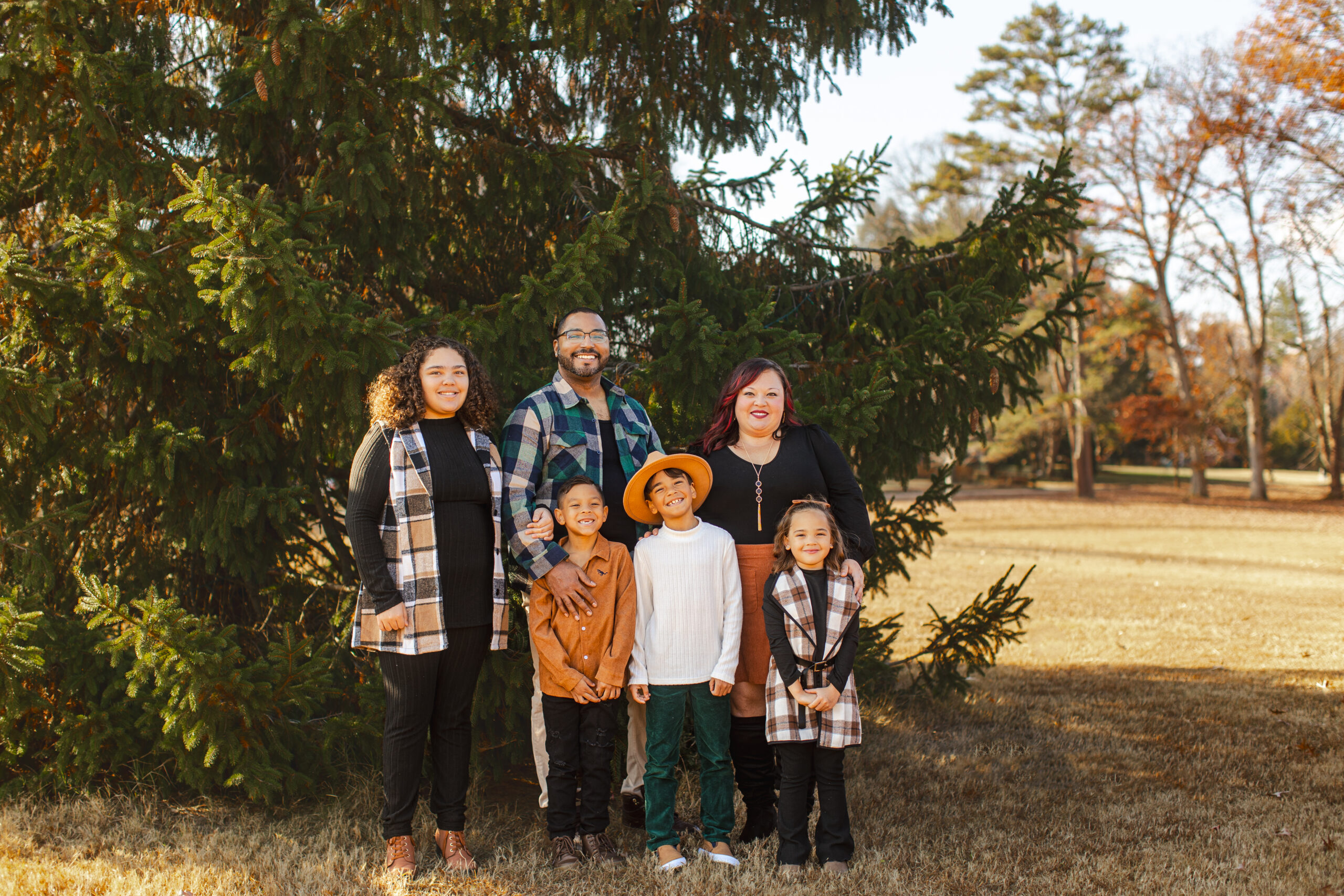 The Baker family outdoors
