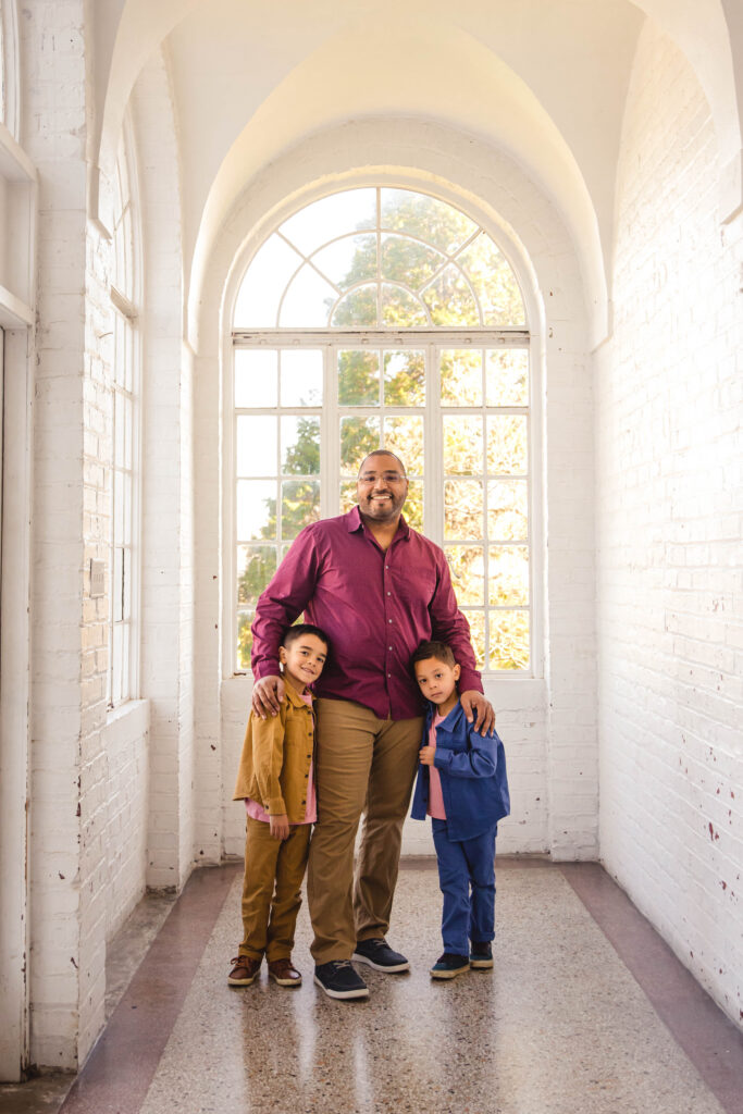 D. Colton Baker with his sons